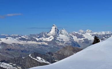 Cervino e Monte Bianco visti dal Feejoch