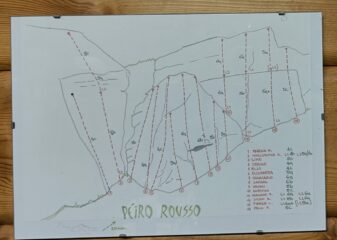 Mappa falesia reperibile al Rif. Alpetto.
